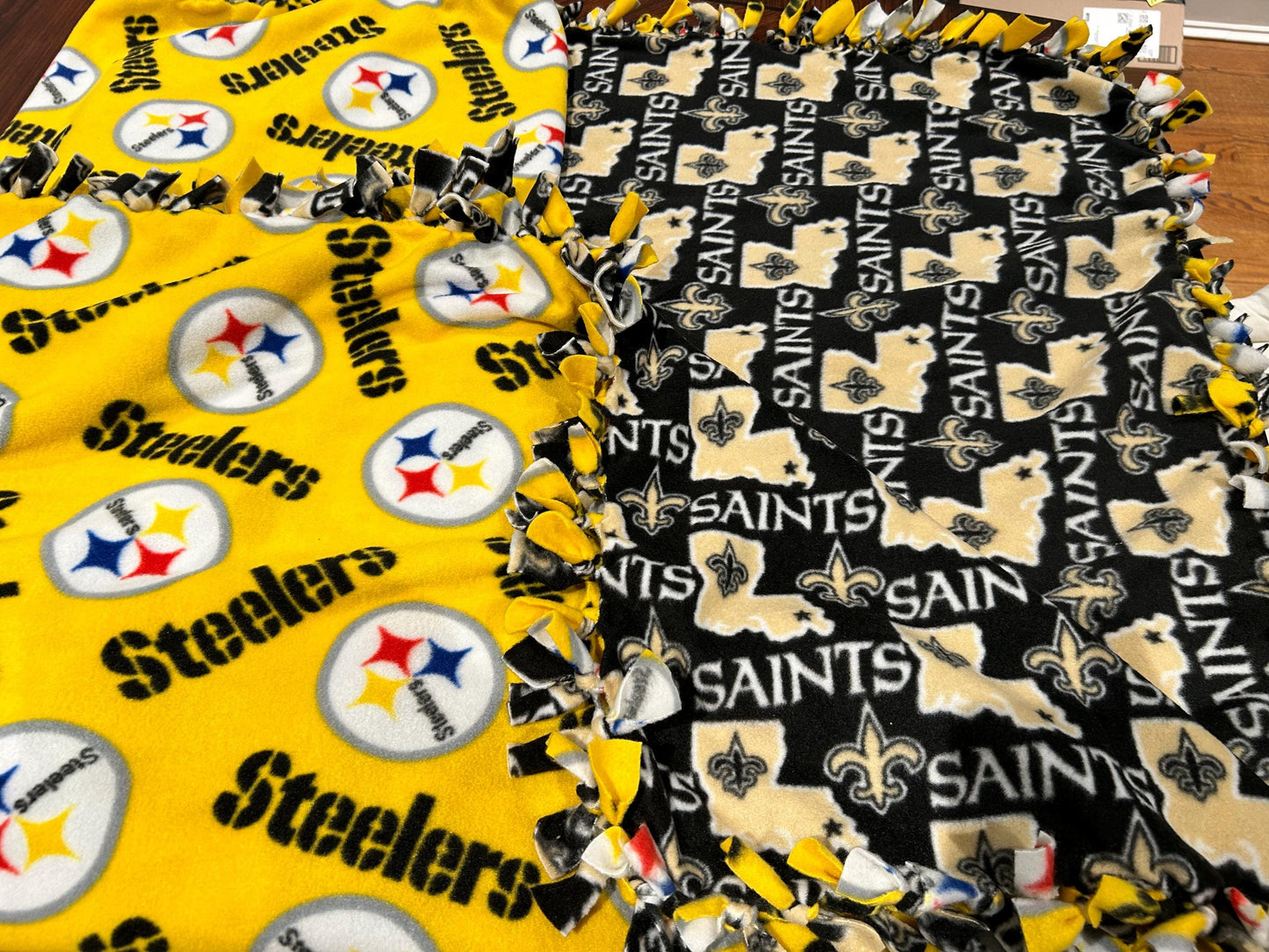 Various Football Teams (NFL) Custom Fleece Tie Blankets - Choose your team!
