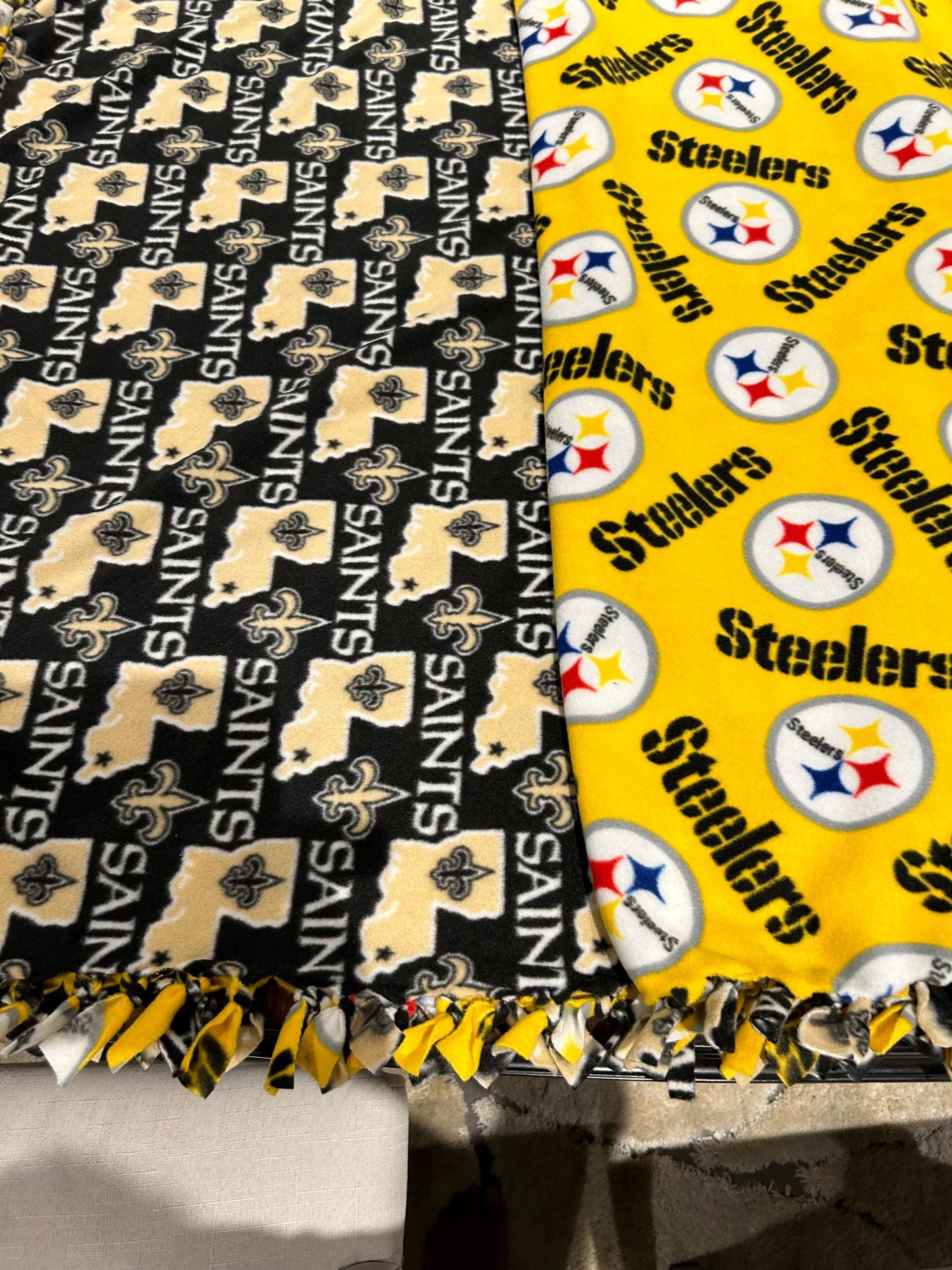 Football Teams (NFL) Custom Fleece Tie Blankets - Choose your team!