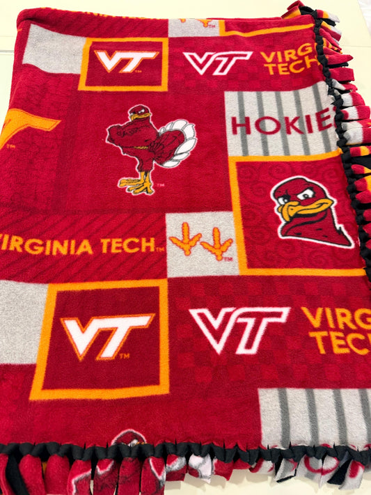 Virginia Tech Knotted Blanket